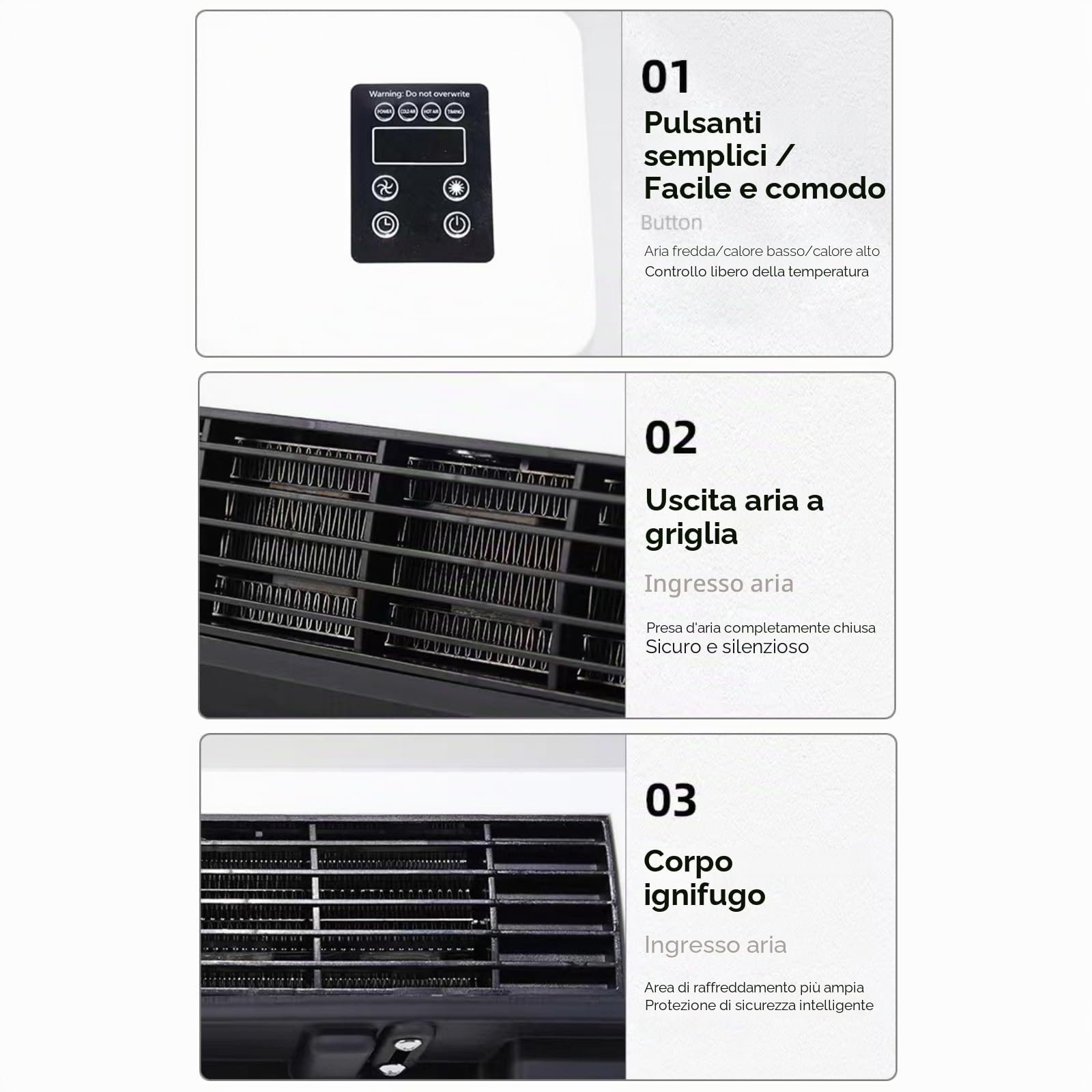 Ventilatore di Raffreddamento a Parete, Ventilatore Condizionatore Portatile Climafy con Telecomando, Sistema di Climatizzazione, Condizionatore a Parete, Reversibile Split, Senza Unità Esterna