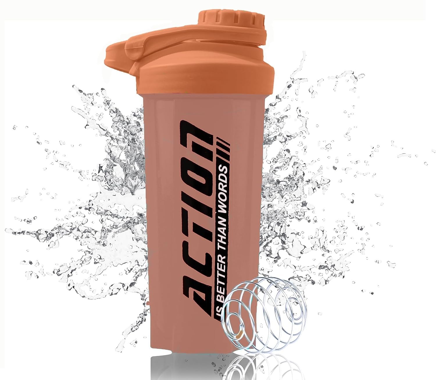 Bolt Gym Shaker Bottle Ideal for Protein shake, Pre-workout and BCAAs; Leak-proof BPA-free Plastic Material (700 Millilitres, Pack of 1) (ORANGE)-image-41