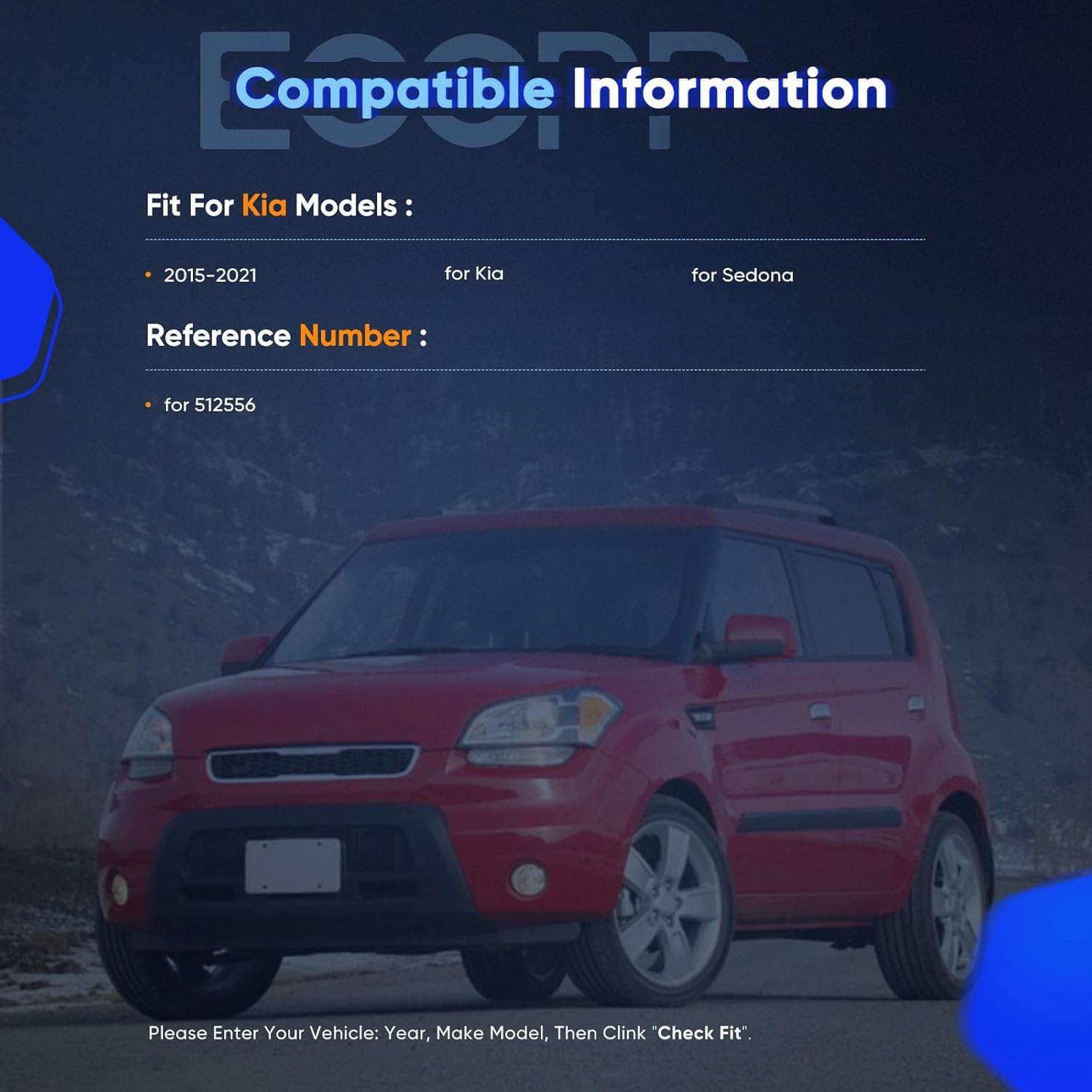 ECCPP 2 X Rear Wheel Hub Bearing for Kia Sedona 2015 2016 2017 2018-2019 512556 5 Lug