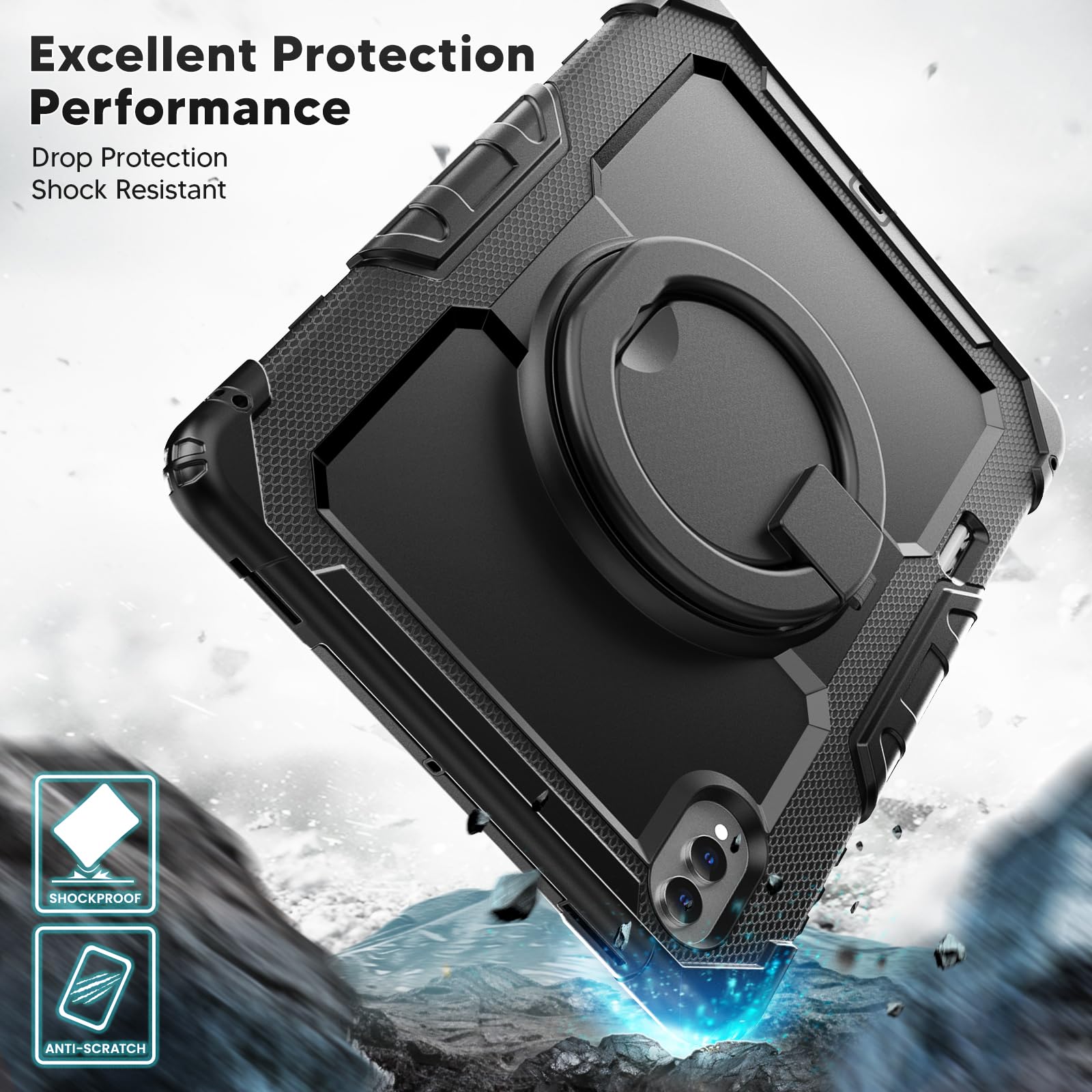 Funda con correa de hombro para Samsung Galaxy Tab S11 Ultra 5G de 14.6 pulgadas 2025, funda protectora a prueba de golpes con soporte, asa, ranura para bolígrafo, correa de hombro ajustable, para