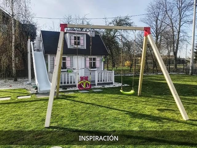 Foto 6 de 6 de Kit de Construcción para Columpio de Parque Infantil y Jardín, Fabricado en la Unión Europea (100°, Verde)