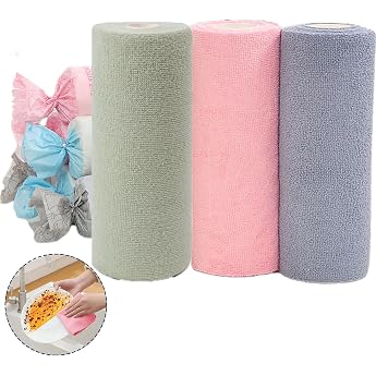 Microfibre Cleaning Cloths Pack of 60 Microfibre Cloths Microfibre Cloths Cleaning Cloths Kitchen Cleaning Cloths Lint-Free Microfibre Cloth Kitchen Cloth in Three Colours 25 x 25 cm