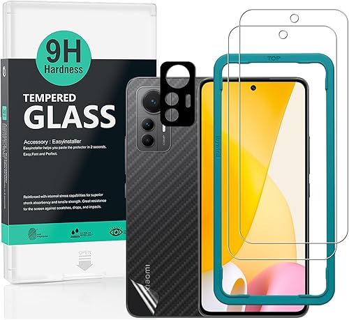 Ibywind Paquete de 2 protectores de pantalla para Xiaomi 12 Lite 5G de 6.55 pulgadas (no para Xiaomi 12/12X/12 Pro/12T/12T Pro), vidrio templado de