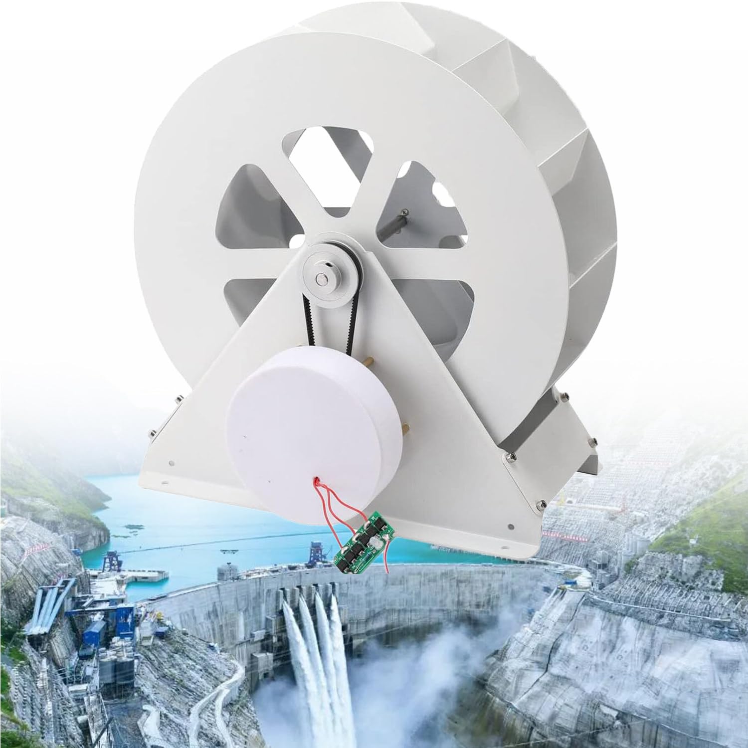 Generador de turbina hidroeléctrica,Rueda hidráulica,Central hidroeléctrica,Generación de energía Tipo Disco de Baja Velocidad,Rueda hidráulica y eólica al Aire Libre,100W