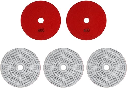 HARFINGTON 5 almohadillas de pulido de diamante de 5 pulgadas de grano 30 húmedoseco almohadilla de pulido para piedra hormigón mármol encimera