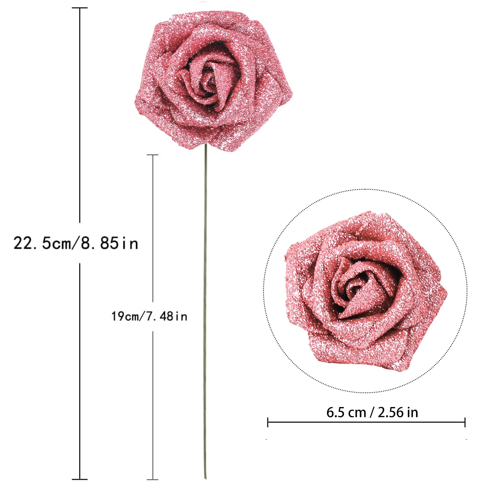 Cespuglio di rose artificiali KAILIN su stelo, rosa crema, 40cm