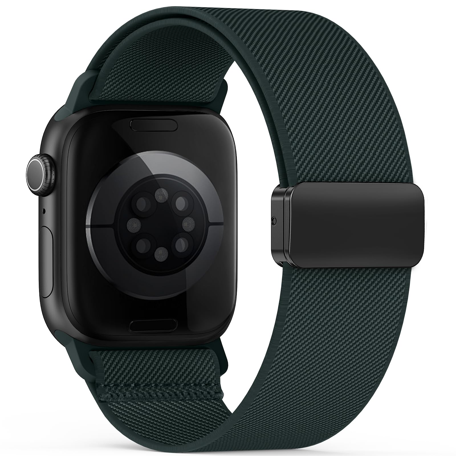 Yoohoo Elastisch Armband für Apple Watch Armband 40mm 42mm 44mm 46mm 41mm 45mm 38mm 49mm,Nylon Stoff Band Sport Strap Damen Herren für iWatch Series 11 10 9 8 7 6 5 4 3 SE/2 Ultra/Ultra 2/3
