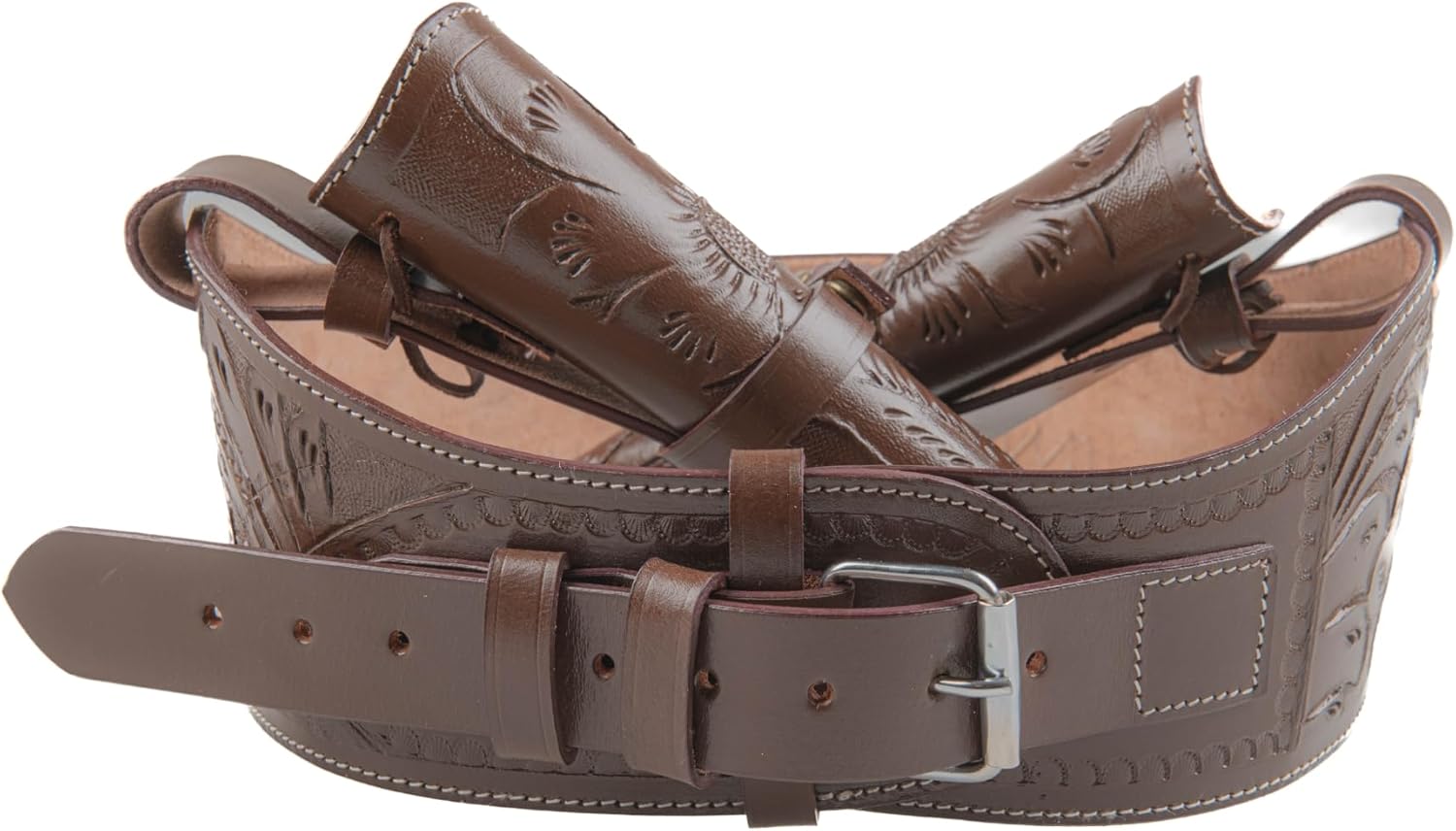 Hulara Full Grain DD Harness Buff Leather Western Gun Holster for Men Heritage Rough Rider 357 Magnum Holster Cowboy Gun Belt and Holster .38/.357 Cal Revolver Holster