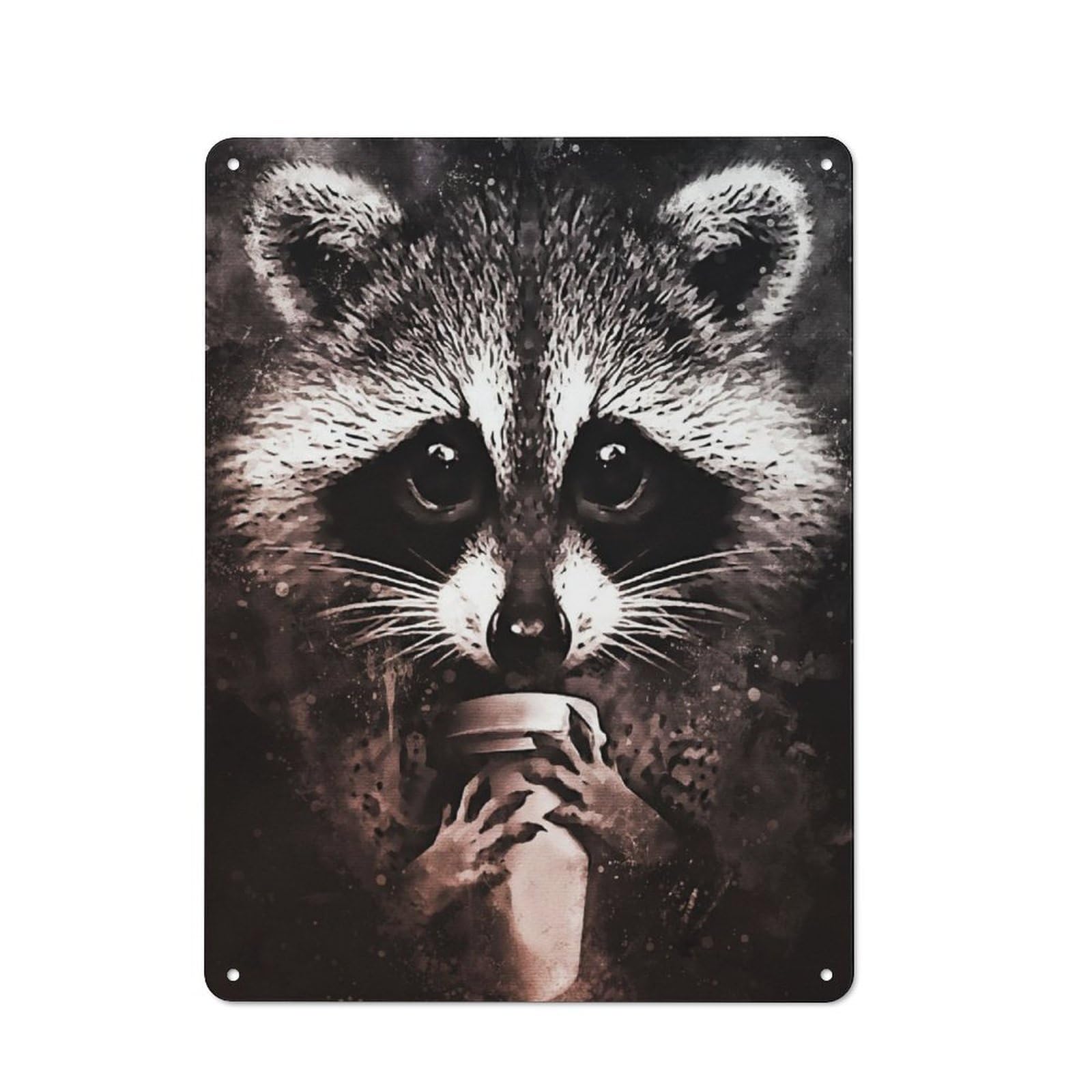 Junmoney Weasel Splat Rustic Tin Wall Plaque 40X30cm, Rustic Kitchen Decor For Cottage, Kitchen, Hallway Or Breakfast Nook