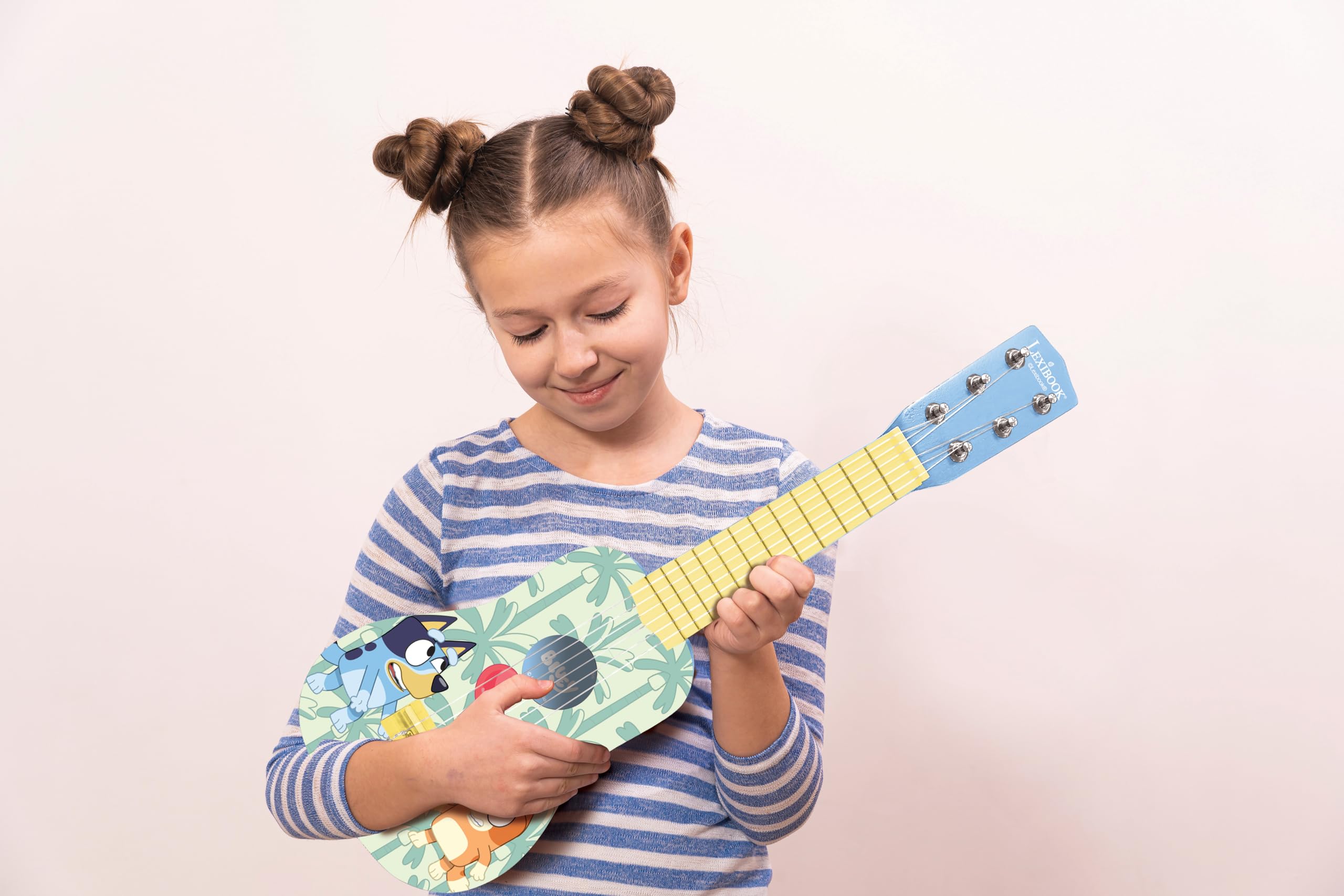 Lexibook, Bluey, La mia Prima Chitarra per Bambini, 6 Corde in Nylon, 53 cm, Guida Inclusa, Blu, K200BYLXB