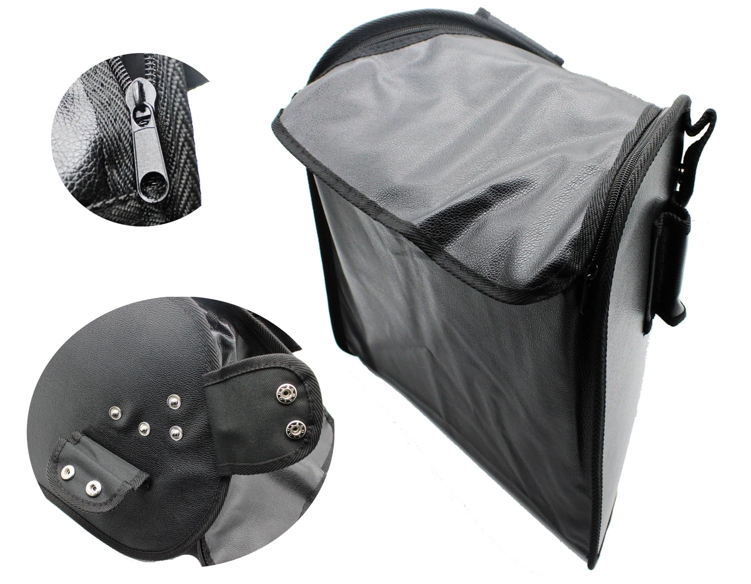 Bolsa de almacenamiento de 3 ruedas, bolsa para andador de 3 ruedas, bolsa para andador de 3 ruedas, bolsa de 3 ruedas, bolsa de mano con broches, pieza de repuesto universal de 3 ruedas (1 Ea, negro)