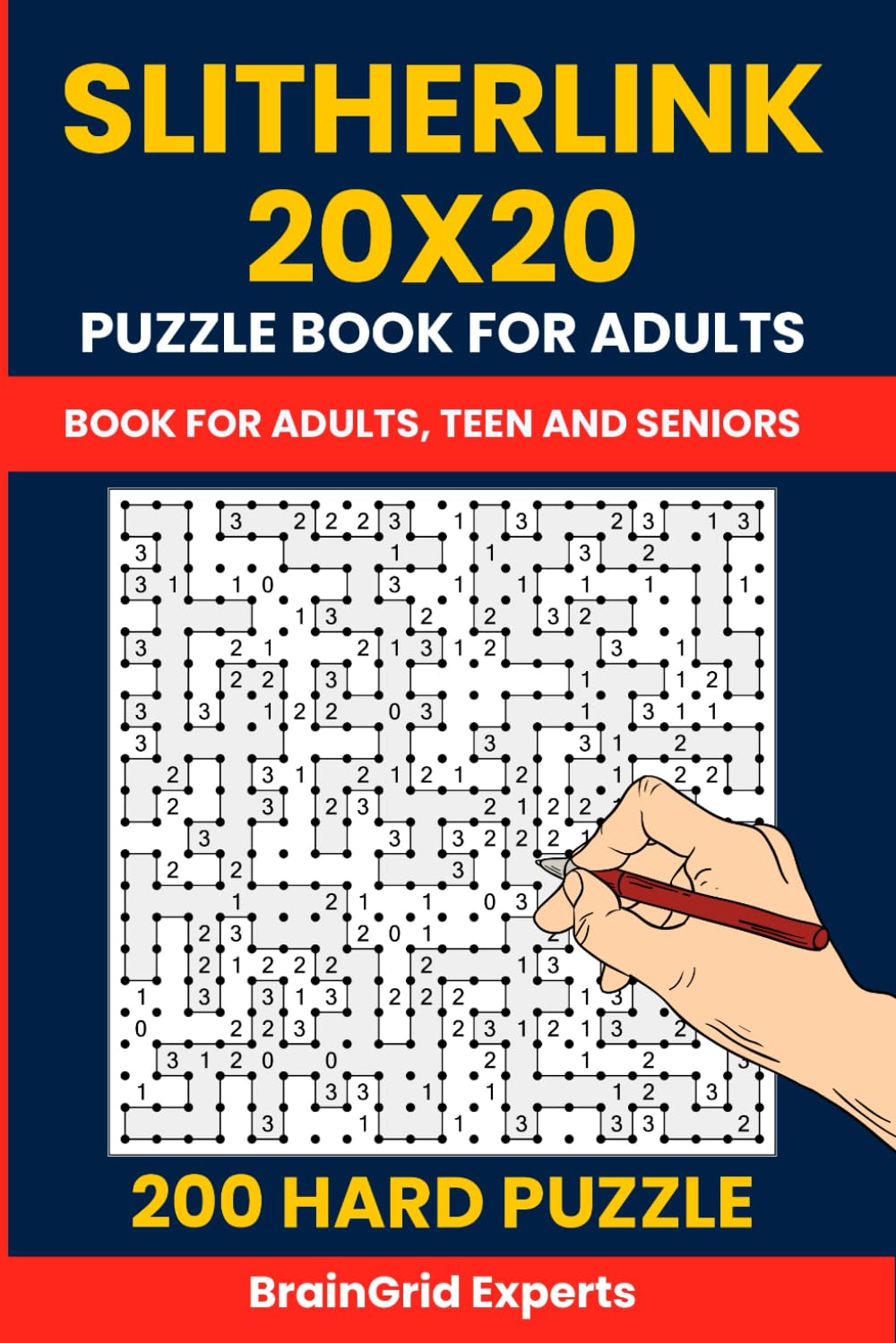 Slitherlink Puzzle Book for Adults - 200 Hard Logic Loop Puzzles (20x20 Grid): Tough Nikoli-Inspired Puzzles for Experienced Solvers
