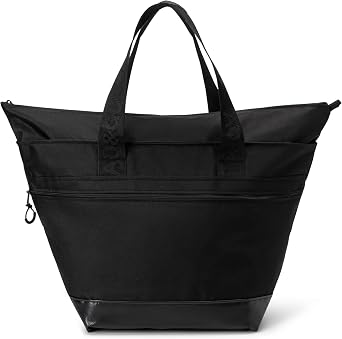 AO Coolers Large Tote Bag with Black Vinyl Bottom, Black Webbing, Inside Pockets