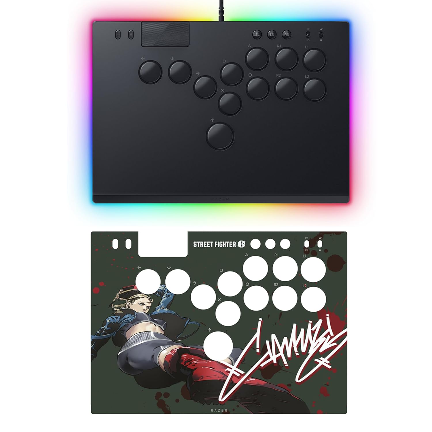 Razer Kitsune All-Button Arcade Controller & Street Fighter Cammy
