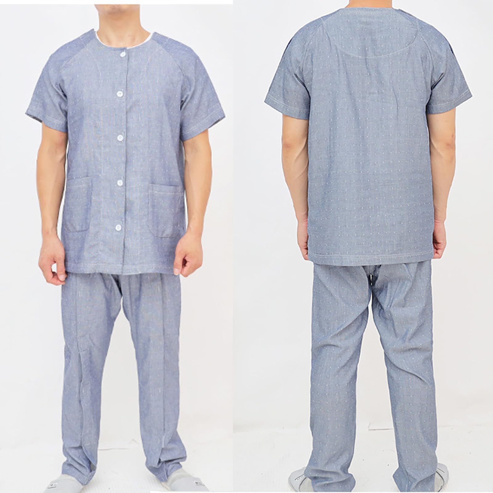 Ropa para el cuidado del paciente, Tear Away Medical Patient Clothes Pink Multiple Sizes(Roze,Medium)