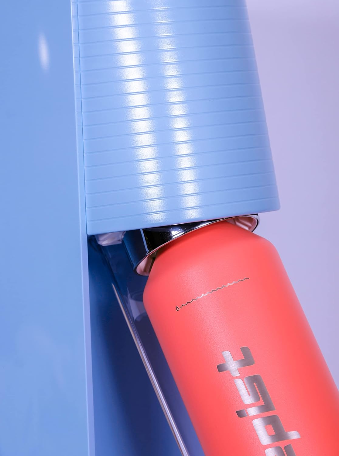 TwentyO 20oz Stainless Steel Bottle Compatible with Sodastream Machines | Powder Coated Coral | Vacuum Sealed | Double Walled | Leak-Proof | Easy to Carry | Reusable Bottle - Image 8