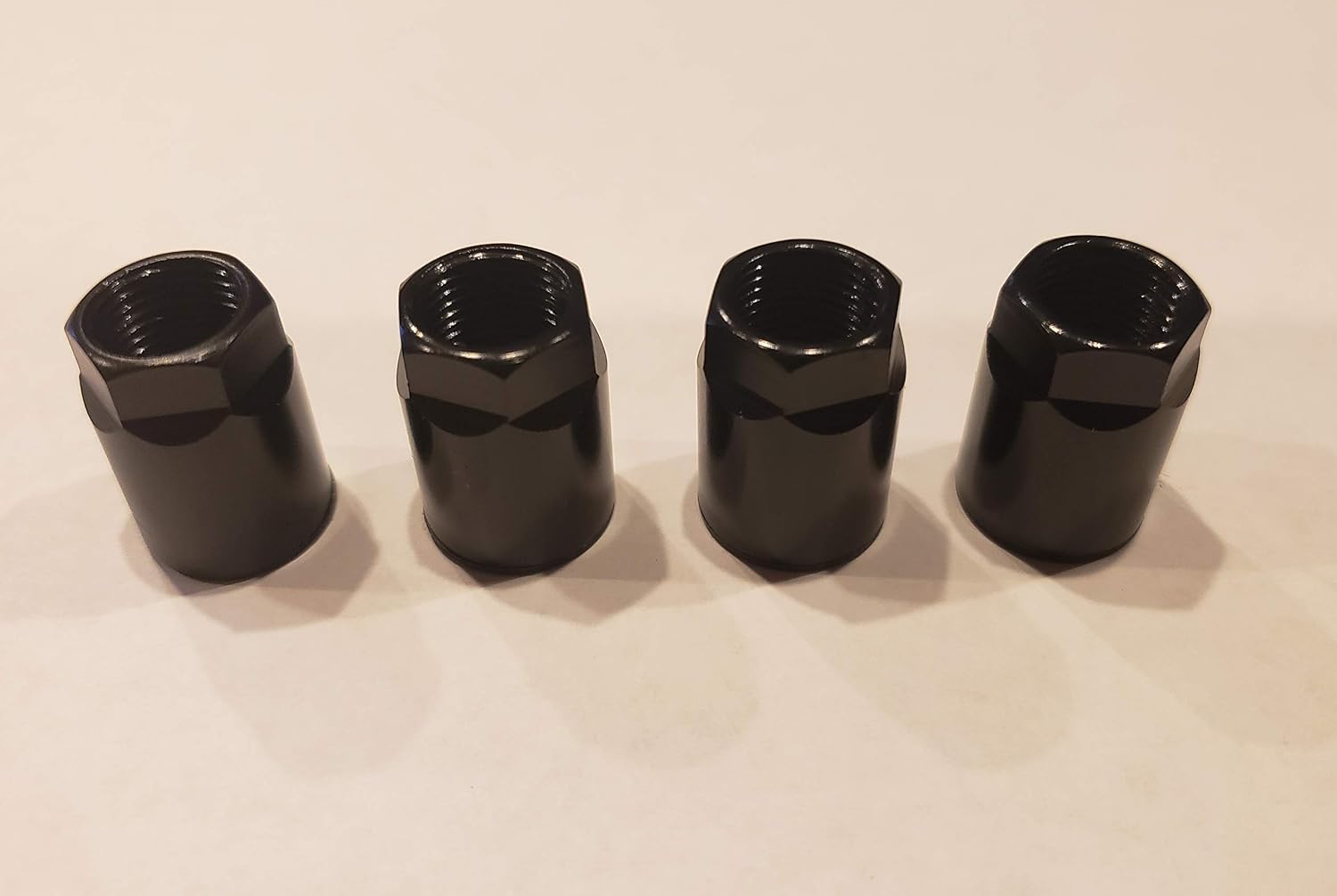 Muzzys Set of 4 Nuts- Universal Black TPMS Sensor Air Valve Stem Mounting Nut Tire Pressure Monitoring System for Black Wheels and Rims