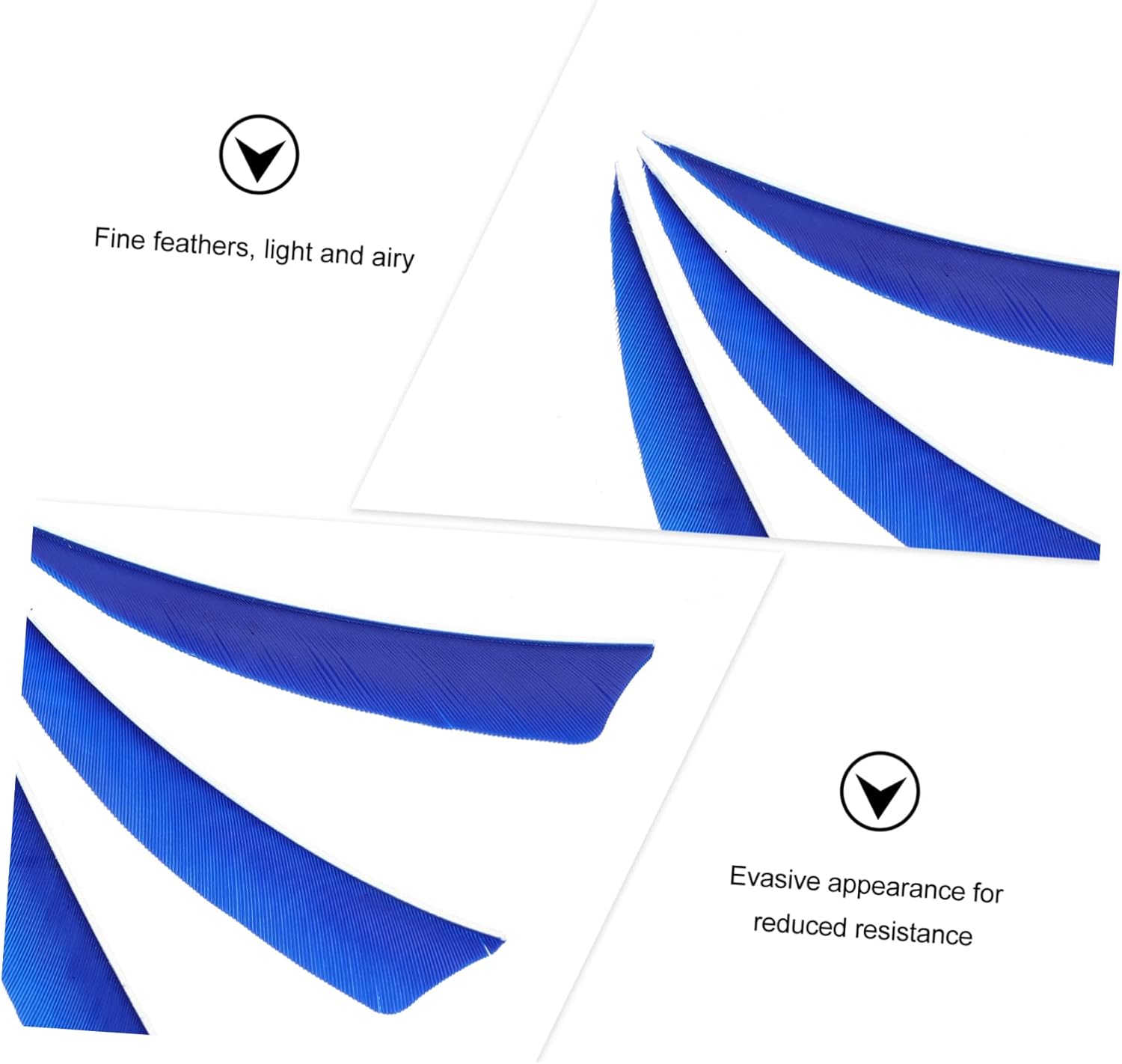 Mipcase 120pcs Real Turkey Archery Fletchings for Arrow Stabilization Shield Shape Outdoor Accessories for Hunting and Practice