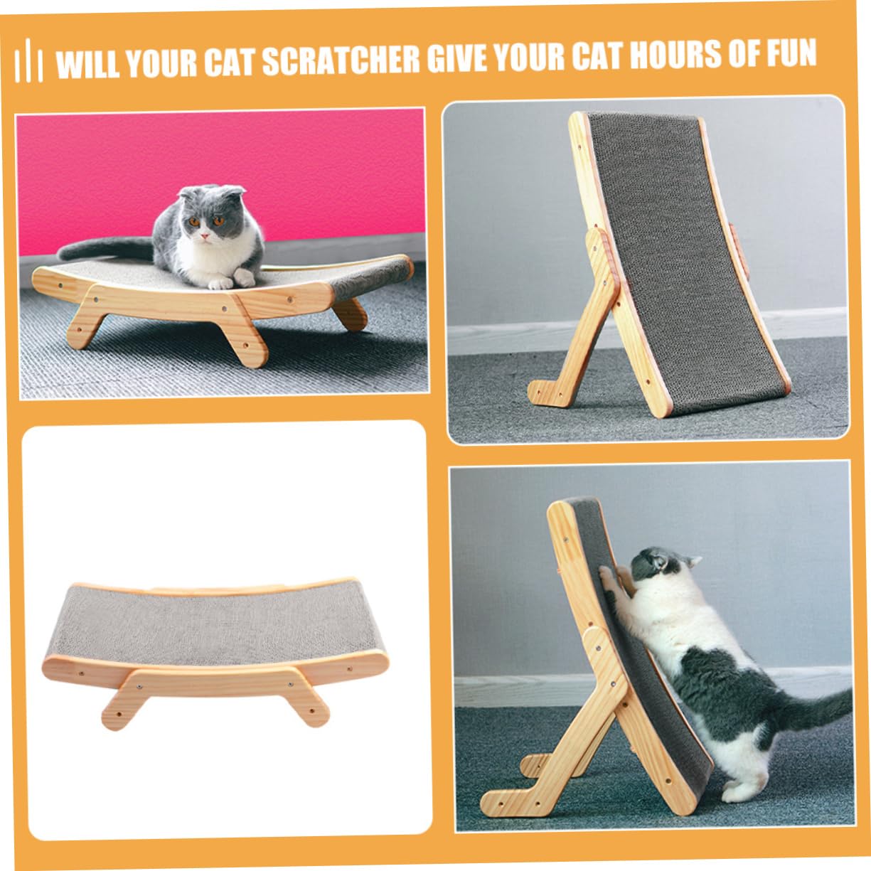 Rascador de Cartón para Felinos Almohadilla para Pulir Uñas de Felinos Estilo Decorativo Protege Muebles y Entretiene Apto para Uso Doméstico