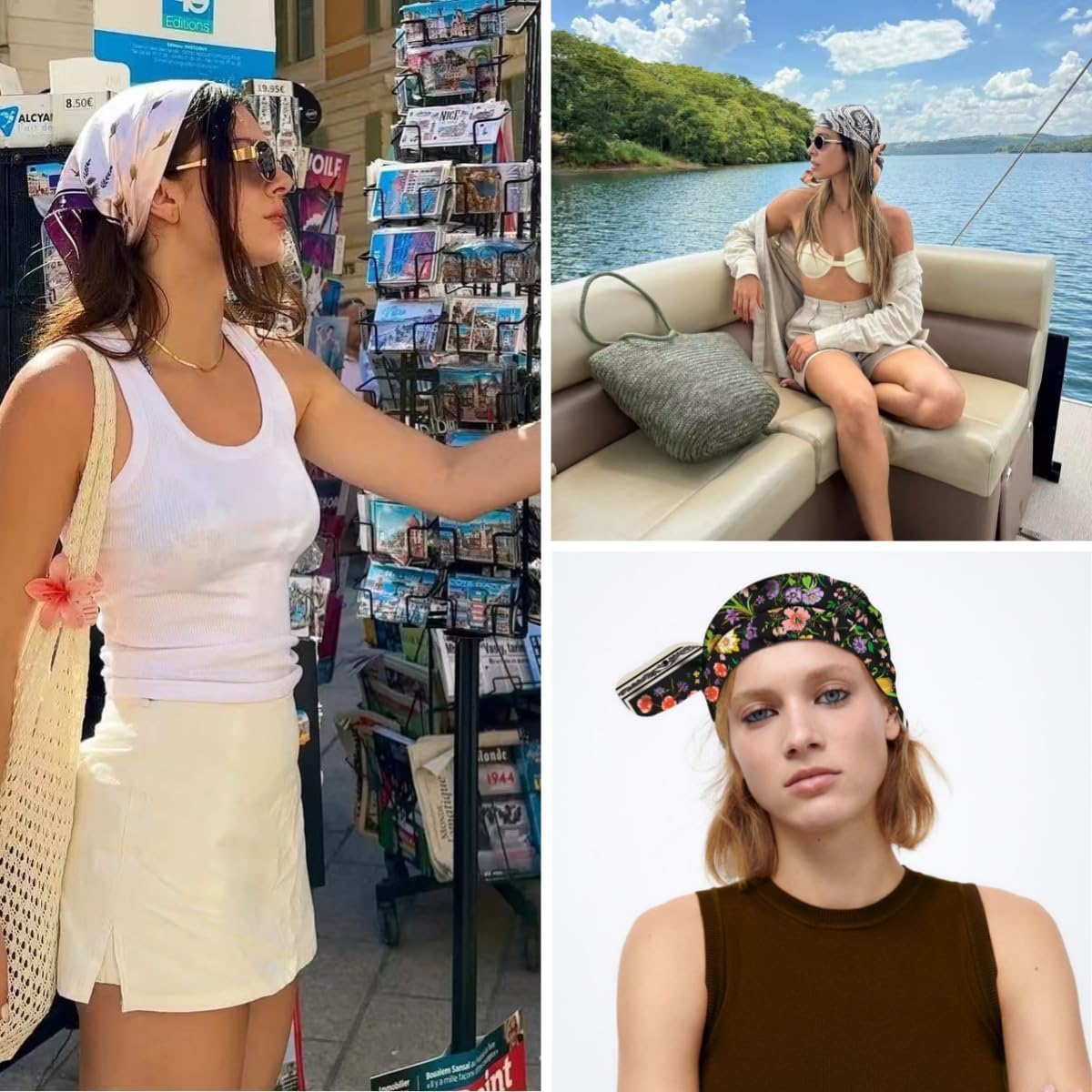 Neck Scarf For Women Silky 21" Square Head Scarves Wraps Hair Bandanas Scarfs Fashion Handbag Accessories lightweight - Image 5