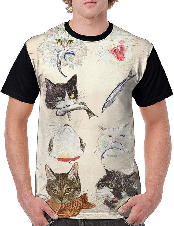 Amazon Co Jp どらねこ Tシャツメンズ 速乾 半袖 おしゃれ 男子 速乾シャツアウトドア 面白いアニマル 日常t Shirt 個性 ファッション