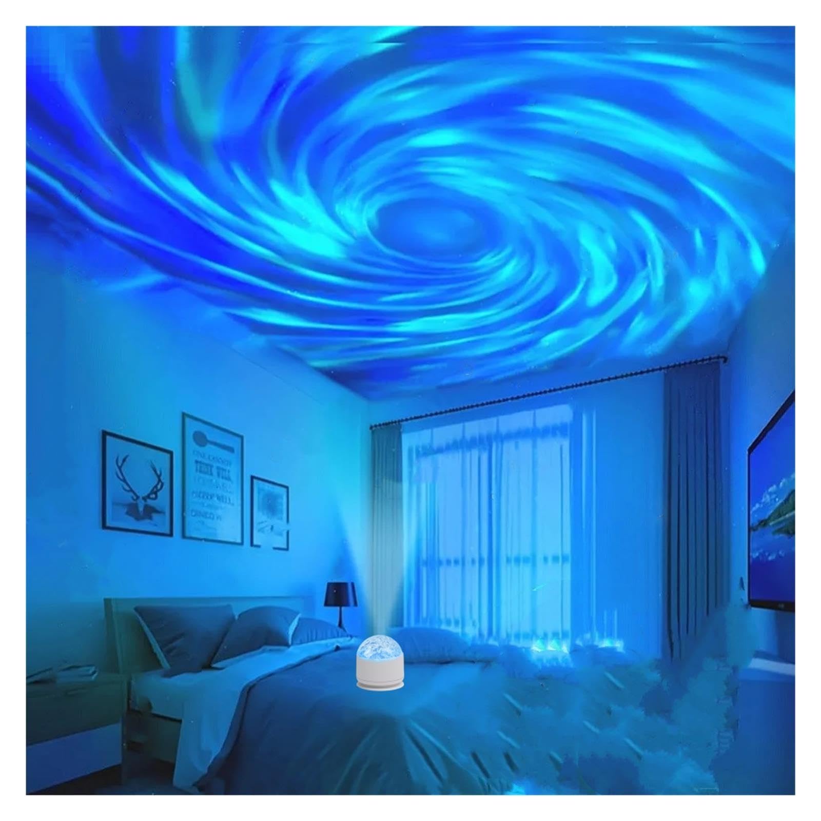 Projecteur LED Aurora Waves, Veilleuse 16 Couleurs Avec Télécommande