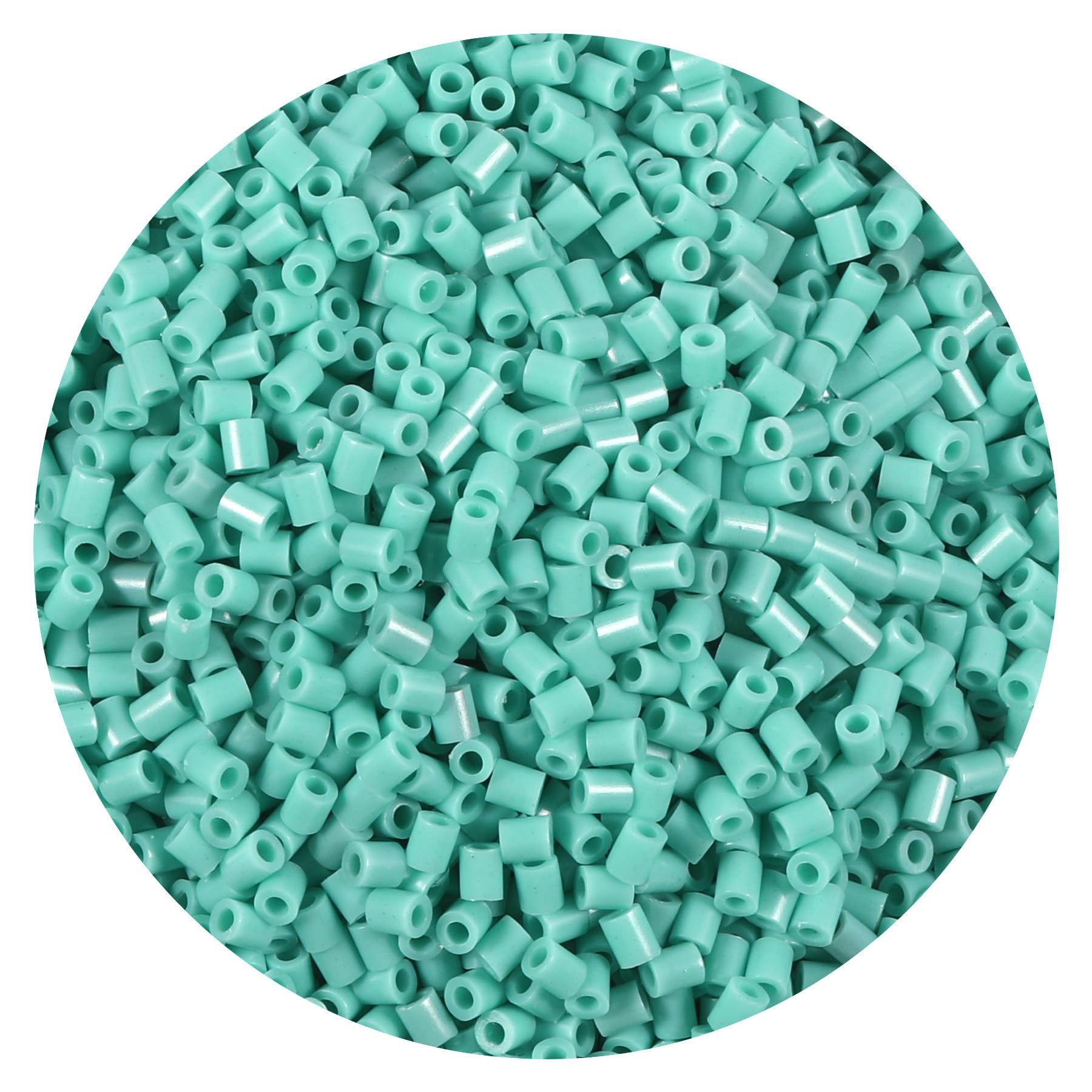 10000Pcs Loose Mini Fuse Beads 2.6mm Bulk Refill Kit Stress Relief Pixel Art 3D Craft Melting Beads for DIY Decor Crafts Creative Handmade Projects (Cyan)