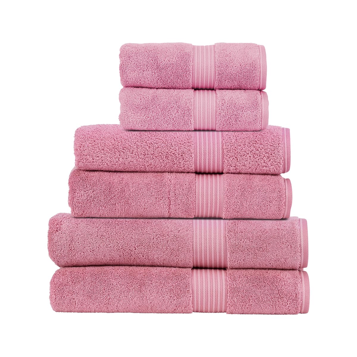 Christy Supreme Hygro 2 Hand Towels Set | Blush Pink | 100% Luxury Supima Cotton | Ultra Soft | Super Absorbent | 650GSM | Plush and Long Lasting — view 129
