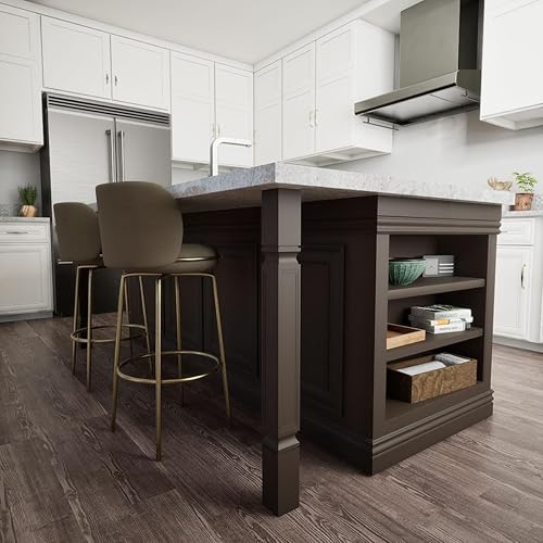 Miniatura 4 de Ekena Millwork COL03X03X35KEAL 3 ménsula de acanto pequeña, 34 de pulgada de ancho x 3 34 pulgadas de profundidad x 35 12 pulgadas de alto,