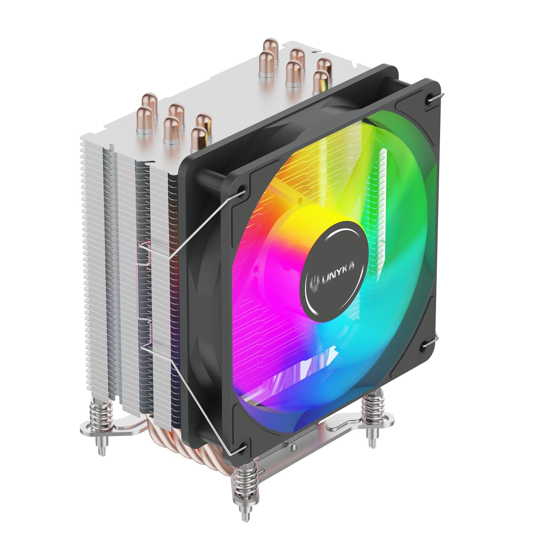 UNYKAch Disipador CPU UNYCOOL H60 ARGB | Compacto, 4 Headpipes, 9 Aspas, Ventilador PWM Silencioso, Multisocket AMD e Intel