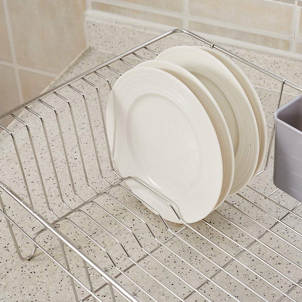 Panier de vidange en Acier Inoxydable, égouttoir à Vaisselle, Support de Rangement de Cuisine, 40 x 30 x 17 cm.