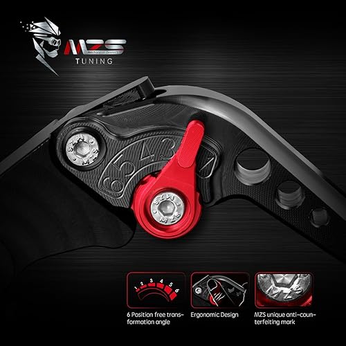 Miniatura 5 de MZS Estribos de motocicleta y palancas de embrague de freno de motocicleta compatibles con Z650 Z900 EX650