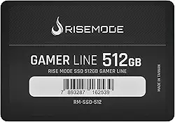 Rise Mode SSD Sata III 512 GB Unidade de estado sólido interna Gamer Line Desktop PC ou Laptop 2.5