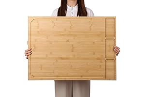 30" x 21" Extra Large Bamboo Cutting Board and Stovetop Cover