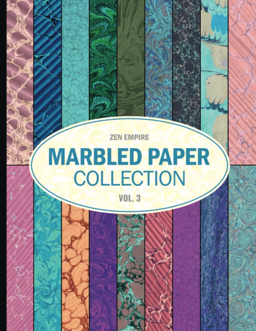 Marbled Paper for Crafts: 18 Designs of Vintage Style Double Sided Marble Paper for Book Binding | 18 Patterns - 1 Sheet (2 Pages) per Design