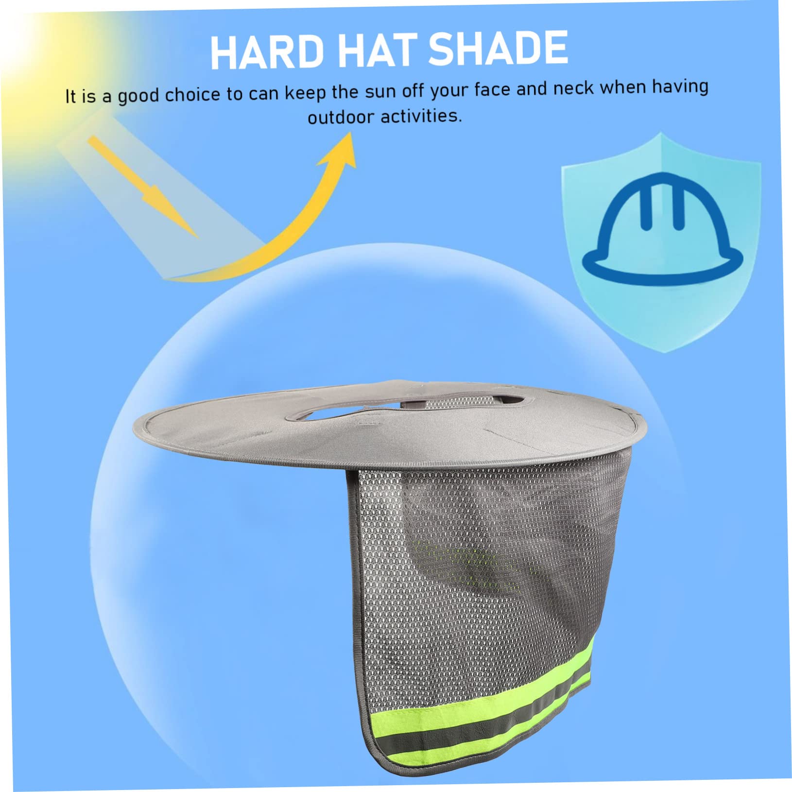 Uonlytech 10piezas Sombrero De Seguridad Protección Solar para Cuello Visera para Casco Transpirable Tiras Reflectantes Accesorio para Trabajos Al Aire y Construcción