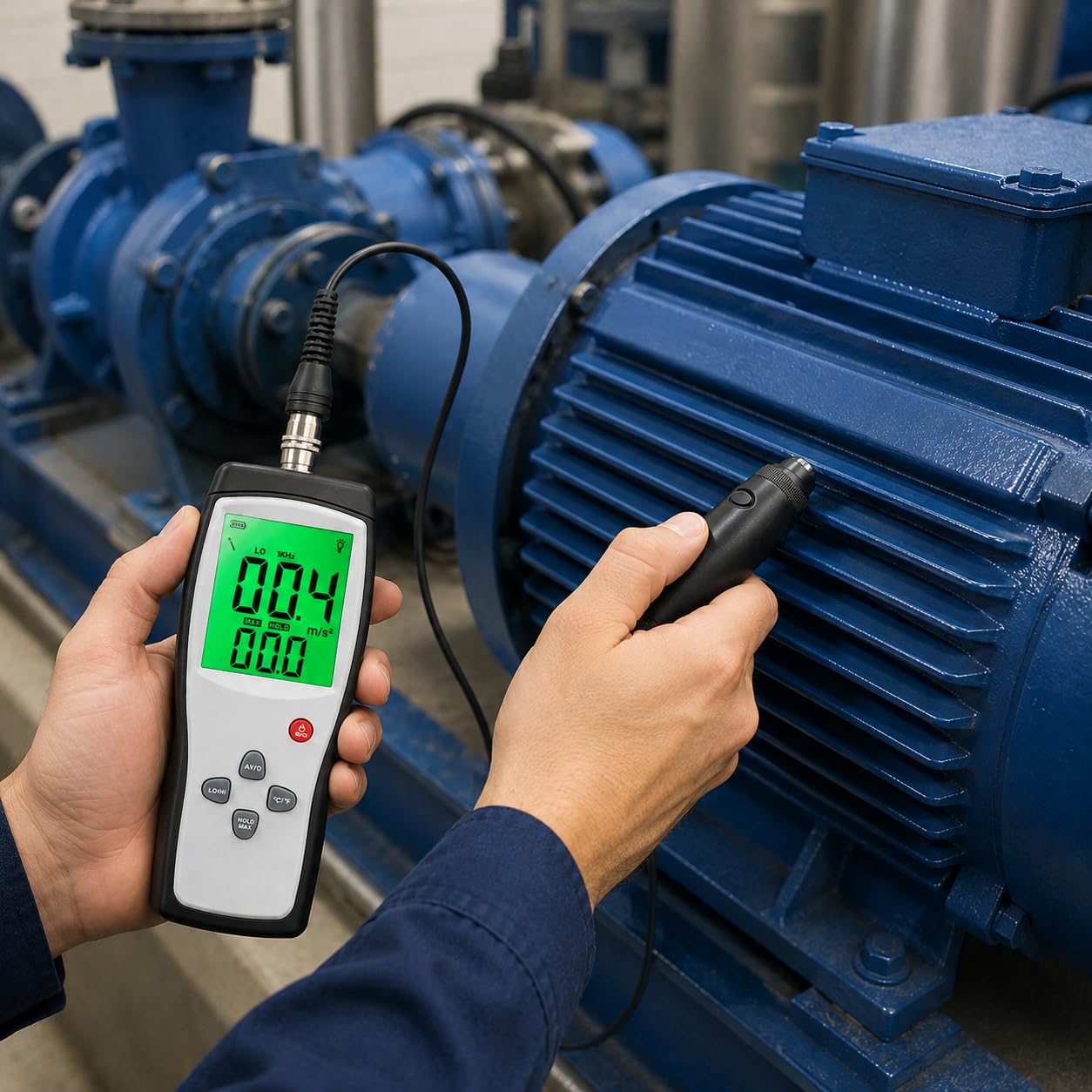 Vibrationsmesser und Analysegerät, 10Hz bis 1kHz, 0.1-199.9 m/s Digitaler Tester für Industrie und Heimgebrauch