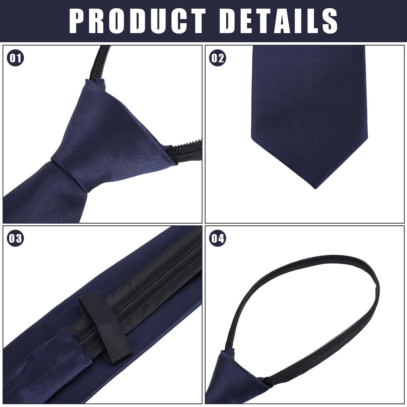 Corbata Niño, 38 x 5 cm Cómoda Tela de Seda con Clip para el Cuello Ideal para Cumpleaños Escuela Graduación