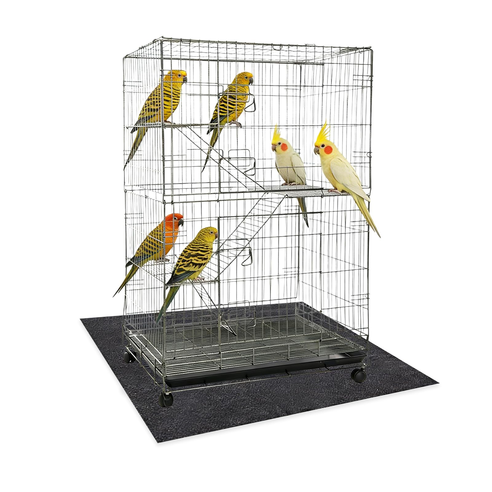 NICENEEDED Große Vogelkäfigmatte 59 x 35 Zoll Unterlage Für Haustierkäfige wasserdichte Filzunterlage Für Vogelkäfige Und Hundezwinger Mit Rutschfester Unterseite Für Harte Böden Und Oberflächen