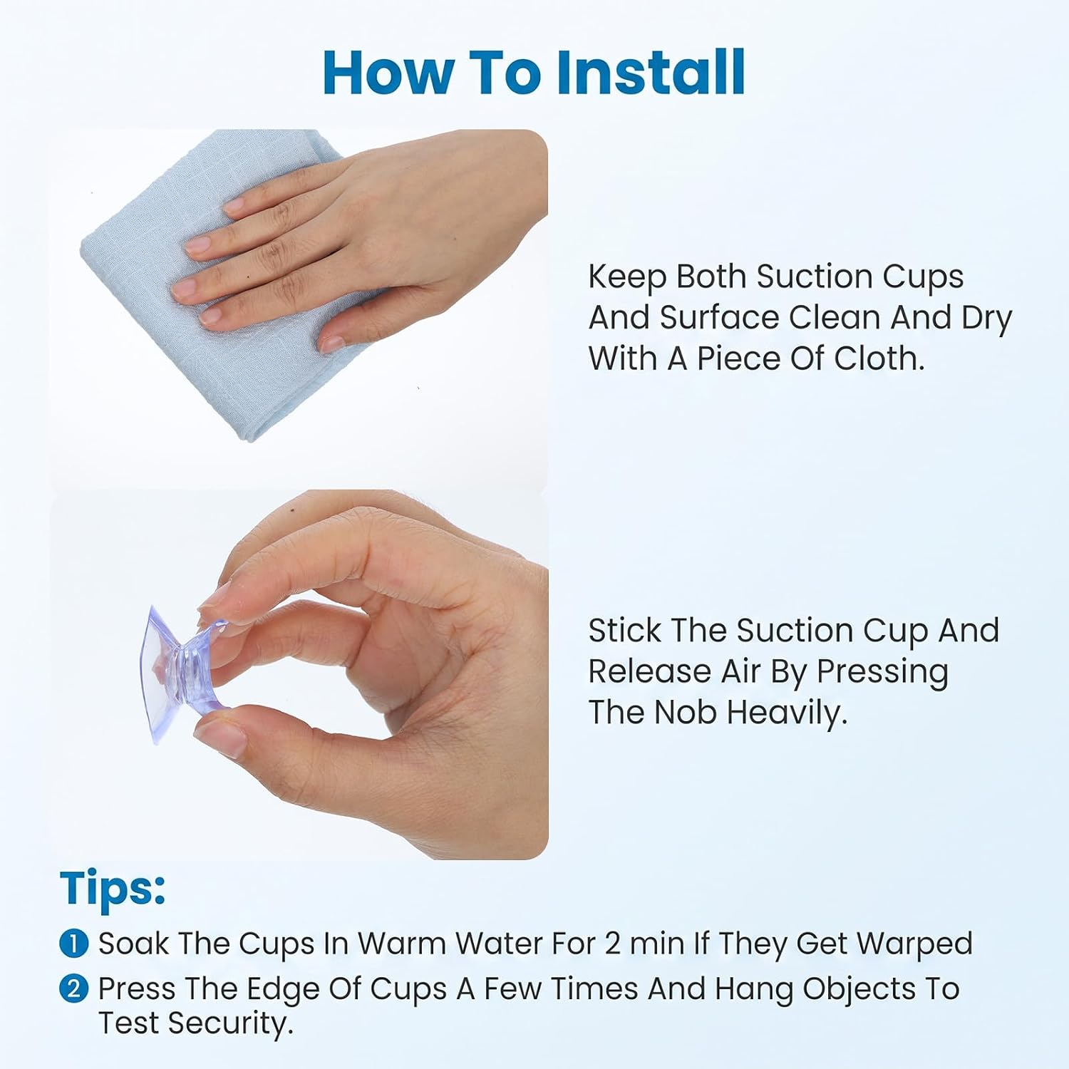 WLLHYF 20 Pcs 1.2 Inch Double Sided Suction Cups, Clear PVC Plastic Sucker