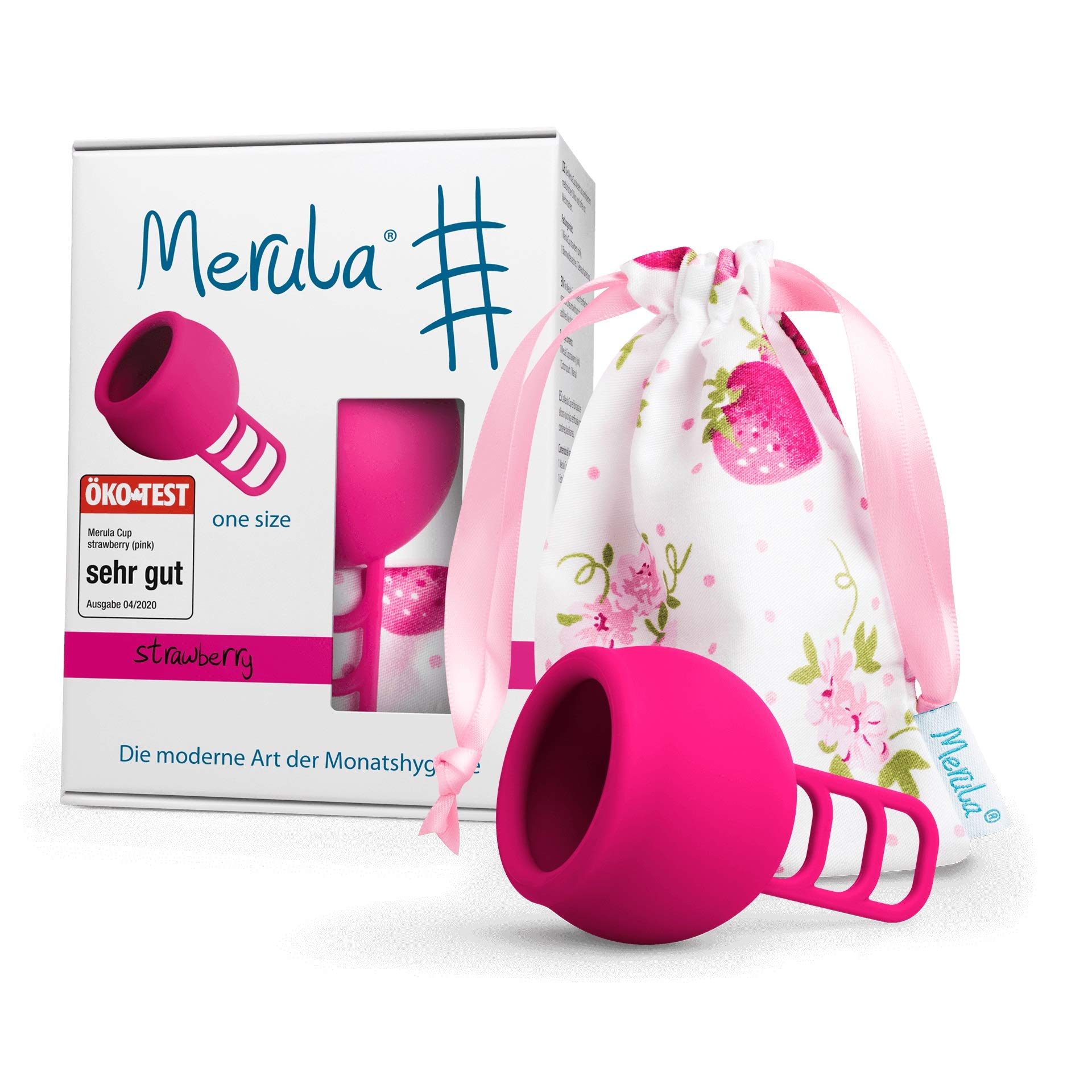 Menstrual Cup strawberry (pink) - made of medical-grade silicon