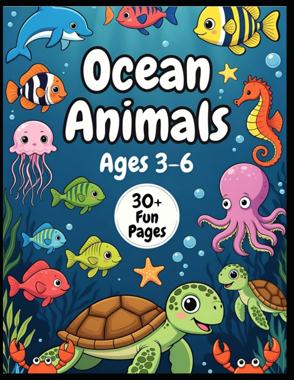 Ocean Animals Coloring Book ] [ For Kids Ages 3–6 ]