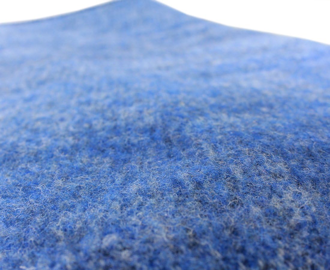 Biddy Murphy, 100% Irish Wool Blanket, Large King Size 90" x 109" Inches, Traditional Style, Heirloom Quality, Warm, Soft Lambs Wool, Woven in Co. Kerry Ireland, Imported, Blue