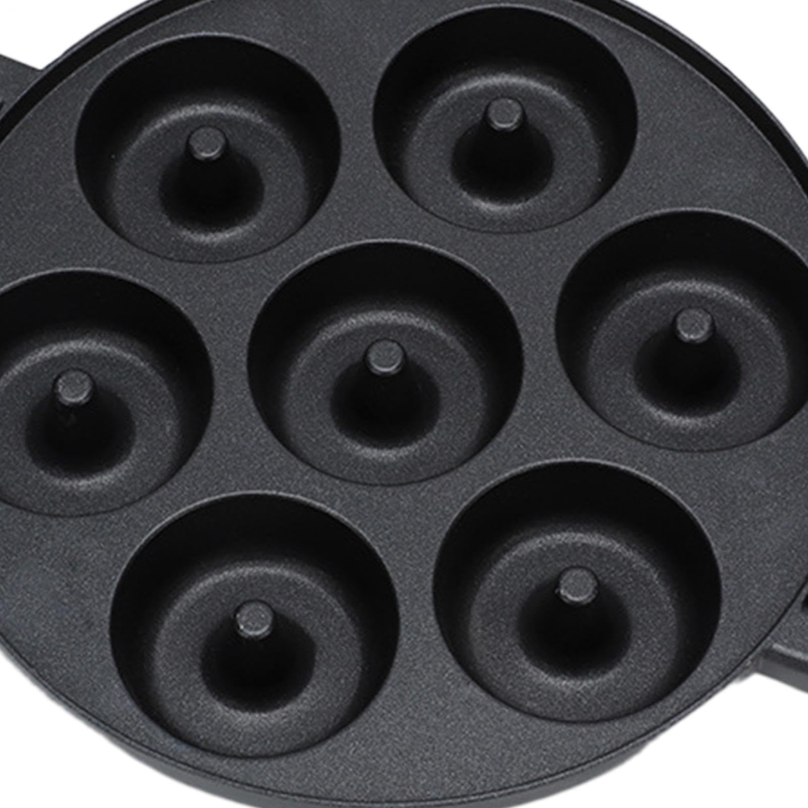 Teigbackform für Donuts 7-Loch antihaftbeschichtete Aluformen