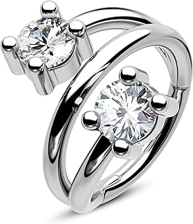 Helix Piercing Jewelry Helix Hoop Earrings 316L Stainless Steel Cartilage Earrings 16G Doubel Helix Earrings Daith Piercing Jewelry