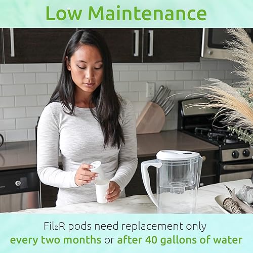 Miniatura 6 de 3 cápsulas de repuesto para purificador de agua dura para estuche FilR con carbón activado y resina iónica, cápsulas de filtro de agua dura de larga