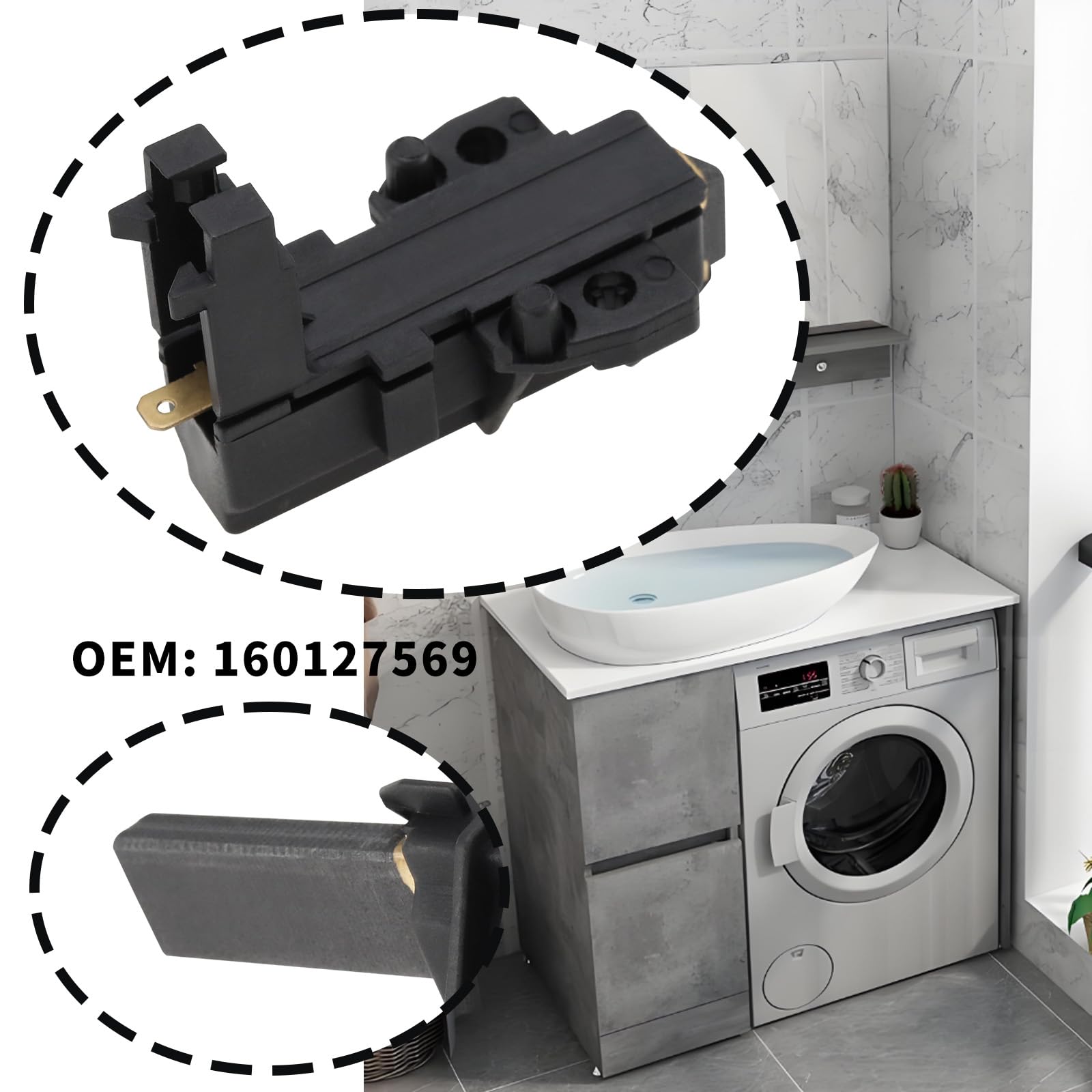 OTOTEC 2 szt. szczotki węglowe silnik węglowy z uchwytem 5 x 13,5 x 32 mm 160127569 kompatybilne z CESET MCA52/64-148 Series MCA61/64-148/BC1/ZN1/KT16/ MCA 38/64-148/IE