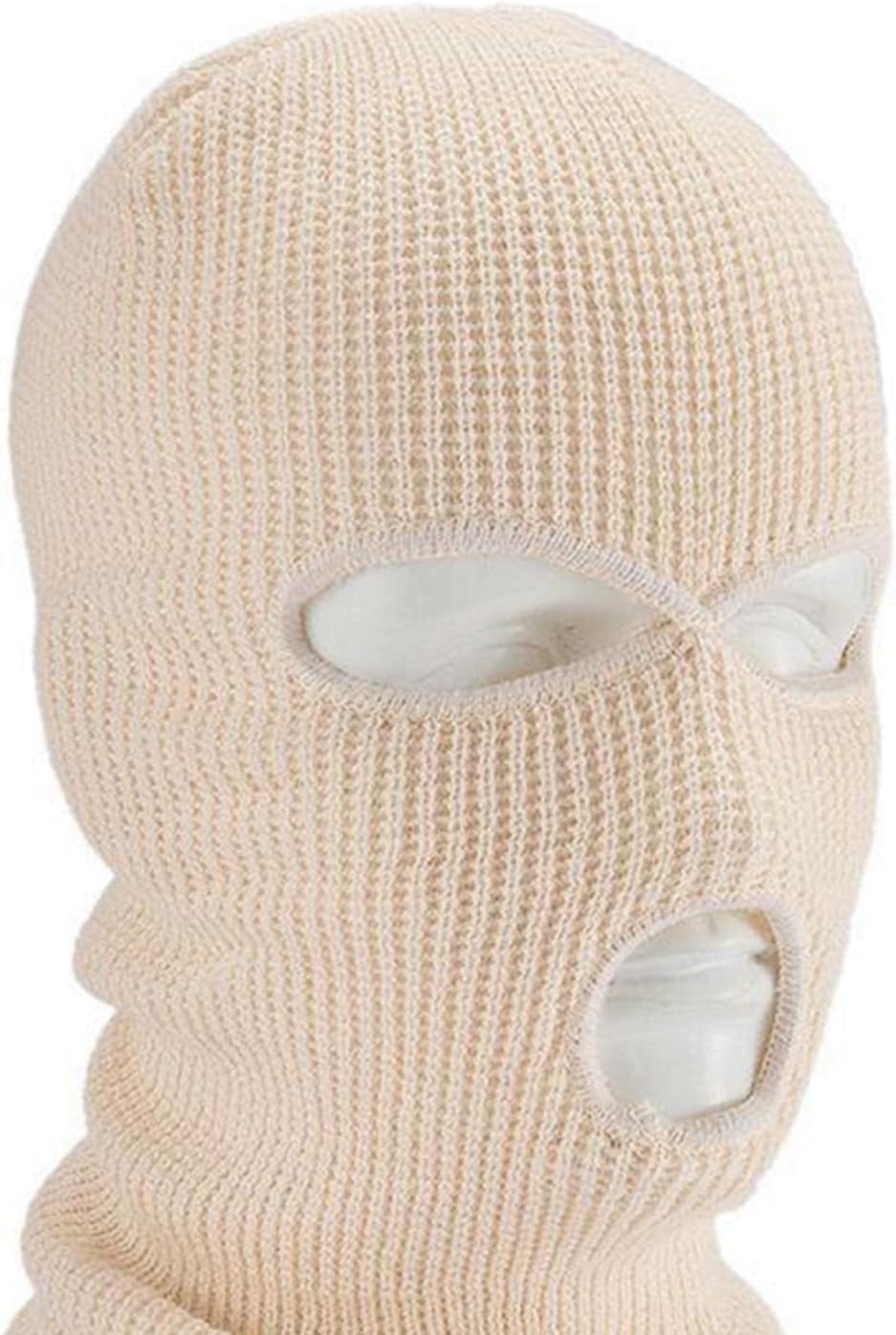 ADITYA 2/3-Hole Knitted Full Face Cover Ski Mask Winter Beanie Hat khaki