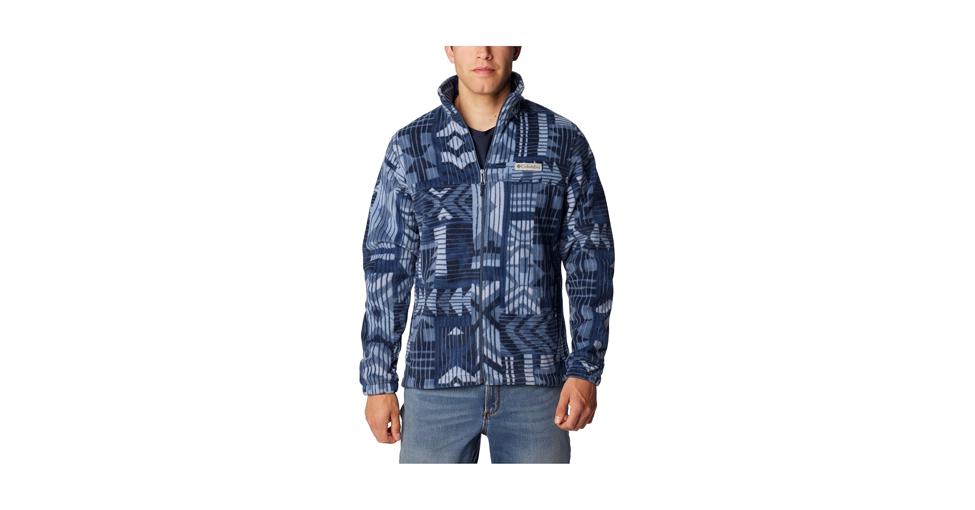 Columbia Men's Steens Mountain Printed Jacket, Bright Indigo
