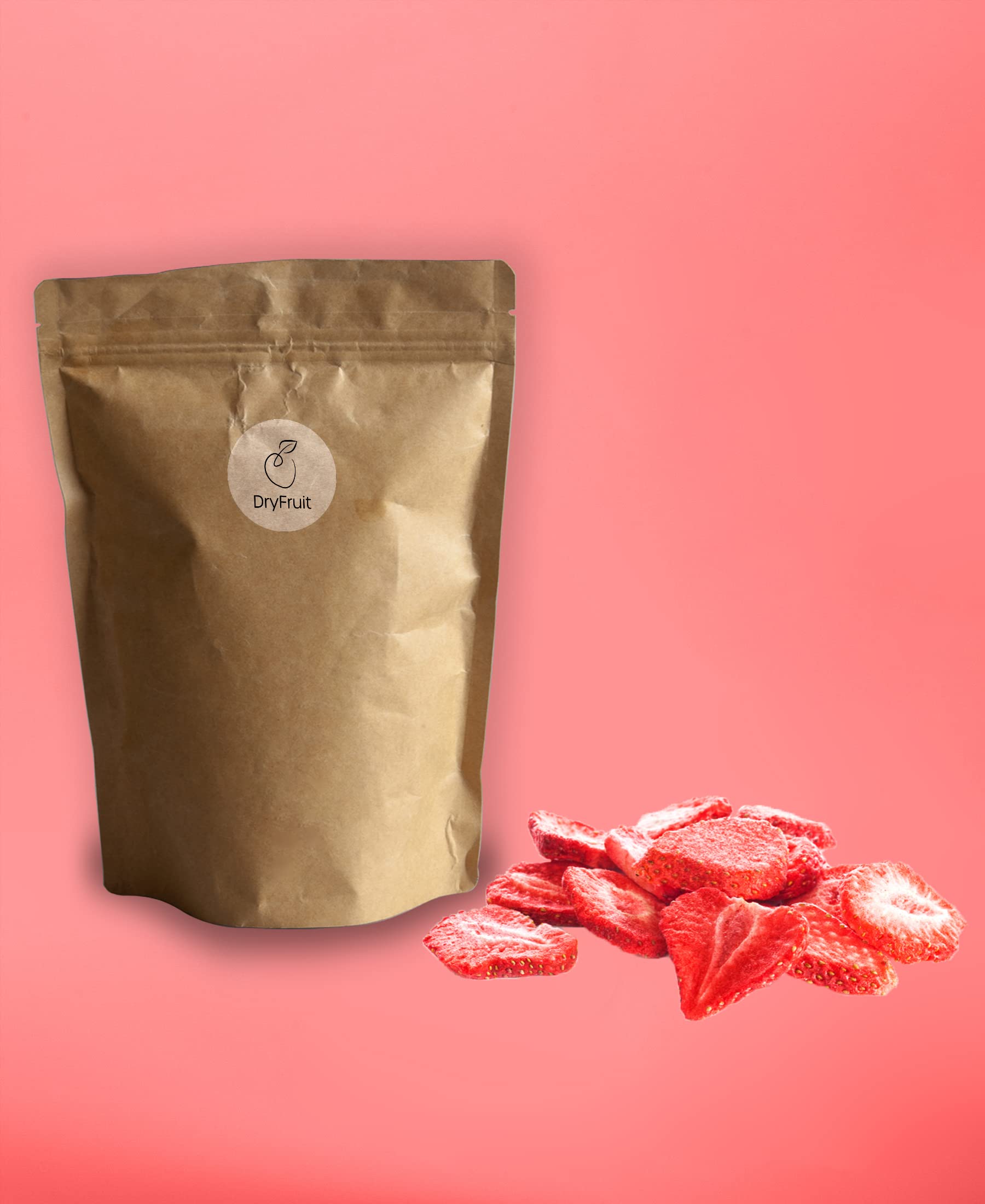 Erdbeeren gefriergetrocknet in Scheiben 1Kg | ohne Zusätze, ohne Farbstoffe - naturbelassen | gefriergetrocknete Früchte | ideal als gesunder Snack, im Smoothie oder Müsli